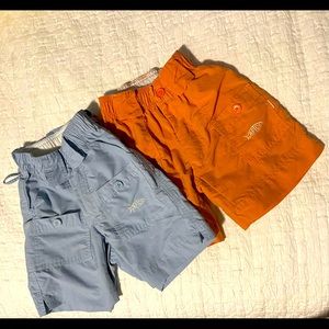 AFTCO Boys size XXS size 20 shorts 2 shorts (1) Blue and (1) Orange